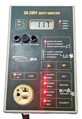 Bc Sa-2001 Biomedical Safety Analyzer - Good Condition Power Tested
