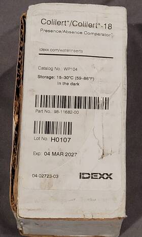 Idexx 98-11682-00 Wp104 Vessel Filled With 100ml Colilert/colilert-18 Comparator