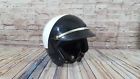 Seer Vintage Super Police Motorcycle Helmet White Black Snell Approved