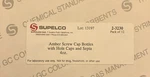12 New Supelco Amber Screw Bottles With Hole Caps And Septa 4 Oz.. Fixed Price $18.00.