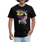 Venezuelan American Heart Flags And Men's T-shirt. Fixed Price $19.99.
