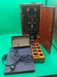 Antique Lot Brass Spencer Buffalo Lab Microscope Scientific Instrument Set. Fixed Price $180.00.