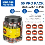 Efield 50 Pcs 1-INCH Copper Pex Crimp Rings With End Stop, Pro Pack. Fixed Price $42.50.