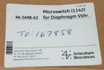 Nib Amersham Biosciences / Gemu 44-5498-63 Diaphragm Microswitch 1142 Typ: 1215. Fixed Price $34.95.
