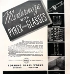 1936 Corning Glass Works Pyrex Advertisement Industrial Supply F15G. Fixed Price $17.49.