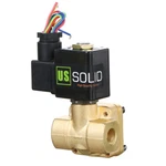 U.s. Solid Pilot-operated Electric Solenoid Valve Brass Dc 12V 1/4 In. Fixed Price $35.99.