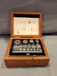 Vintage Class S1 Metric Scale Set Wood Box Calibration Antique. Fixed Price $49.99.