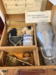 Vintage Speedy Moisture Tester Scientific Instrument Kit With Wooden Case 1968. Fixed Price $275.00.