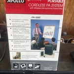 Apollo Portable Cordless Wireless Pa System 5000 Mic Speaker. Fixed Price $50.00.