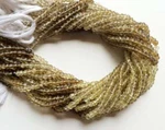 3.5-4MM Bio Lemon Quartz Rondelle Beads, Colored Micro Faceted. Fixed Price $100.54.
