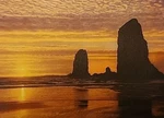 Vtg Promotional Print Haystack Rock Cannon Beach Oregon Standard Oil Co Ephemera. Fixed Price $19.00.