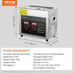 Ultrasonic Cleaning Machine With Digital Timer & Heater, Professional Jewelry.... Fixed Price $117.83.