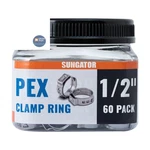 (60 Pack) Sungator 1/2 Pex Crimp Rings, Stainless Inch, Metallic. Fixed Price $15.53.