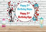 3X5 Dr. Suess Vinyl Birthday Banner. Fixed Price $45.00.
