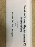 Anatel Uv Lamp Replacement Kit For Acesss 643 Toc Analyzer Part FG6002601. Fixed Price $270.00.