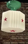 Antique Texaco Star 1930'S Glass Gas Station Light Fixture Rare Original. Fixed Price $385.00.