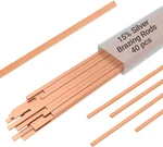 15% Silver Brazing Rods Aws BCUP-5 40 Sticks Solder Phos Copper. Fixed Price $66.20.