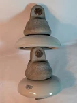 Vtg Pinco 71 Ceramic Electrical Line Double Insulator 5,000 Test Metal Good Cond. Fixed Price $149.98.