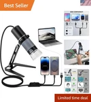 Compact 1080P Usb Microscope With 50-1000X Zoom: Perfect For Learning & Research. Fixed Price $46.99.