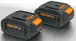 Lot Of 2WORX WA3580 40V 2.0AH Max Lithium Battery Genuine-tested. Fixed Price $39.99.