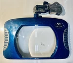 Oc White Rectangle Industrial Magnifying Led Lamp Light Blue Frame. Fixed Price $250.00.