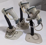 (3) Symbol Technologies LS2208-SR20291R Handheld Laser Barcode Scanners W/ Docks. Fixed Price $59.99.