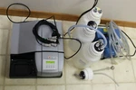 Tecan Power Washer PW384 W/ 96-TIP Head, Pump, Bottles & Cables/tubing. Fixed Price $750.00.