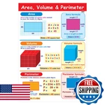 Newpath Learning Area, Volume & Perimeter Poster Laminated, Full-color, 23" X. Fixed Price $44.61.