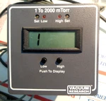 Vacuum Research 902100 0-2000MTORR Dual Set Point Controller Pirani Gauge. Fixed Price $222.22.