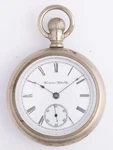 Hampden Watch Co. 18 Size 15 Jewel Pocket In Silverode Case! Runs!. Fixed Price $99.95.