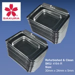Sakura Stainless Steel Base Molds (24), Used/clean, +freight, 30MM X 24MM 5MM. Fixed Price $77.50.