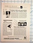 Corning Works "this Glass" Vintage Magazine Ad 1950S Pyrceram Heater. Fixed Price $18.05.