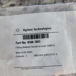 Brand New Sealed Agilent 0100-1847. Fitting Adapter Female-to-male. 1000 Psi. Fixed Price $45.00.