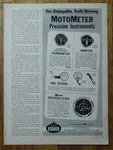 1963 Fisher Products Motometer Precision Instruments Magazine Ad. Fixed Price $16.99.