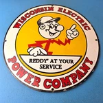 Vintage Electric Service Porcelain Sign - Advertising Gas Station Pump. Fixed Price $138.37.