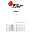 Service Manual For Beckman Coulter AU480 Chemistry Analyzer. Fixed Price $490.00.