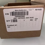 Waters - Assy Cartridge, Vent Valve Pn 700002660. Fixed Price $2150.00.