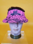 Vtg Field Engineering Women Gabardine Flat Visor Cap Beckman Usa Pink / Black. Fixed Price $36.80.