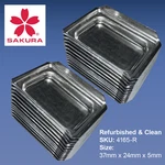 Sakura Stainless Steel Base Molds (24), Used/clean, +freight, 37MM X 24MM 5MM. Fixed Price $77.50.