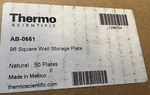 Thermo Scientific 96 Square Well Storage Plate AB-0661. Fixed Price $99.00.