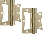 2-PACK Non-mortise Hinges 3" Removable Pin, Brass Finish Hillman 851272. Fixed Price $16.79.