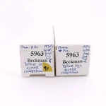 2 X 5963 Beckman Tube. 1950S Sylvania Prod. 17MM Flat. Matched Pair. 91.CH167. Fixed Price $96.66.