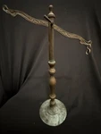 Antique Cast Iron Steelyard Balance Scale Primitive Farmhouse Decor. Fixed Price $95.00.